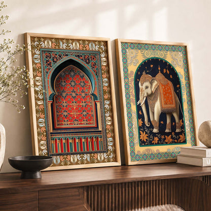 Madhubani  Wall Print For Living Room Wall Decor