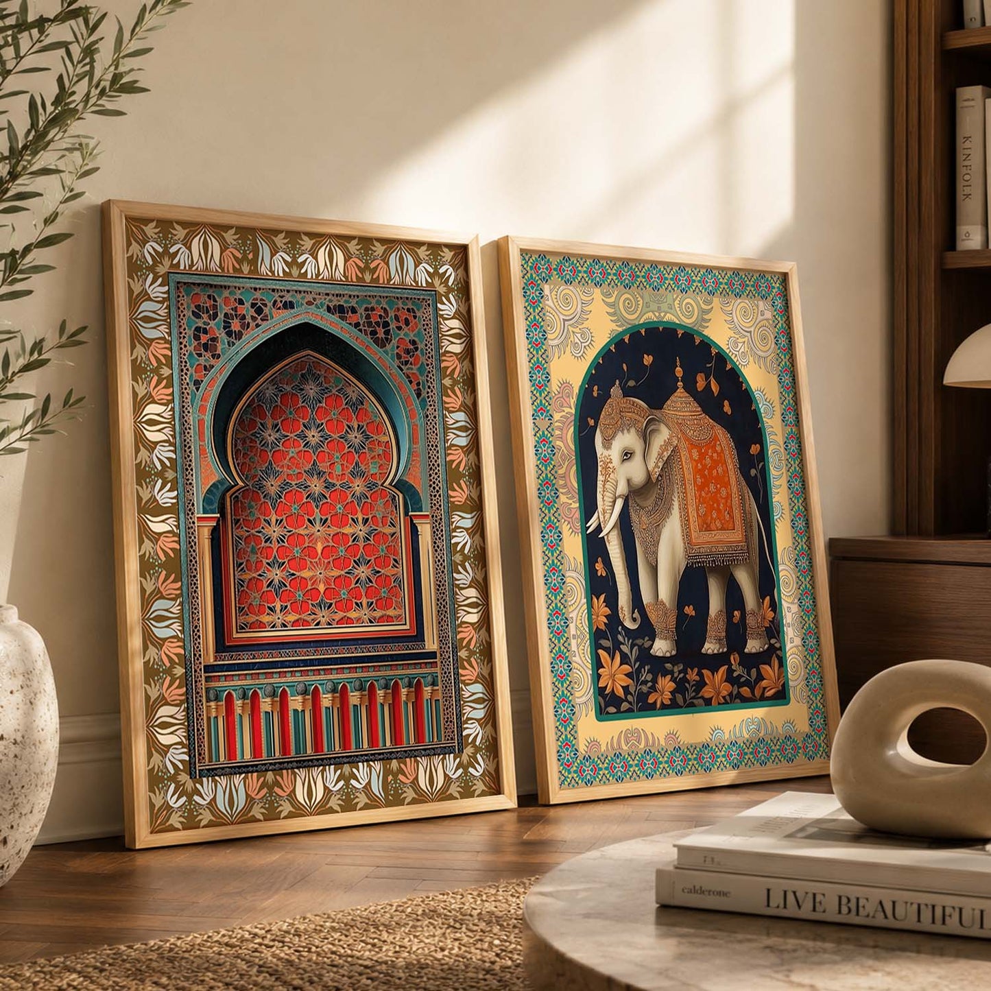 Madhubani  Wall Print For Living Room Wall Decor