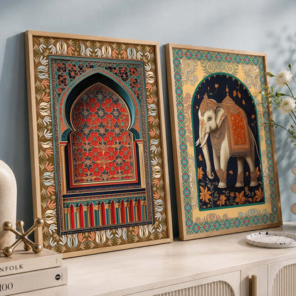 Madhubani  Wall Print For Living Room Wall Decor
