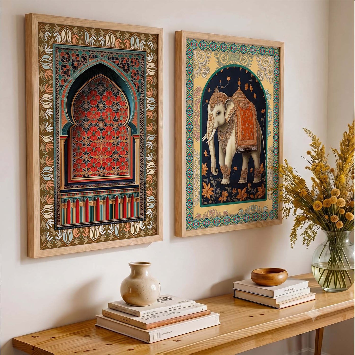 Madhubani  Wall Print For Living Room Wall Decor