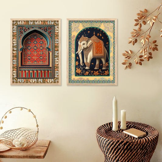 Madhubani  Wall Print For Living Room Wall Decor