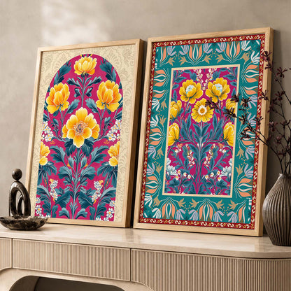 Floral  Wall Print For Living Room Wall Decor