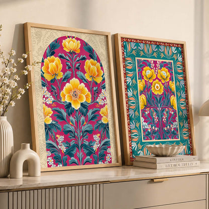 Floral  Wall Print For Living Room Wall Decor
