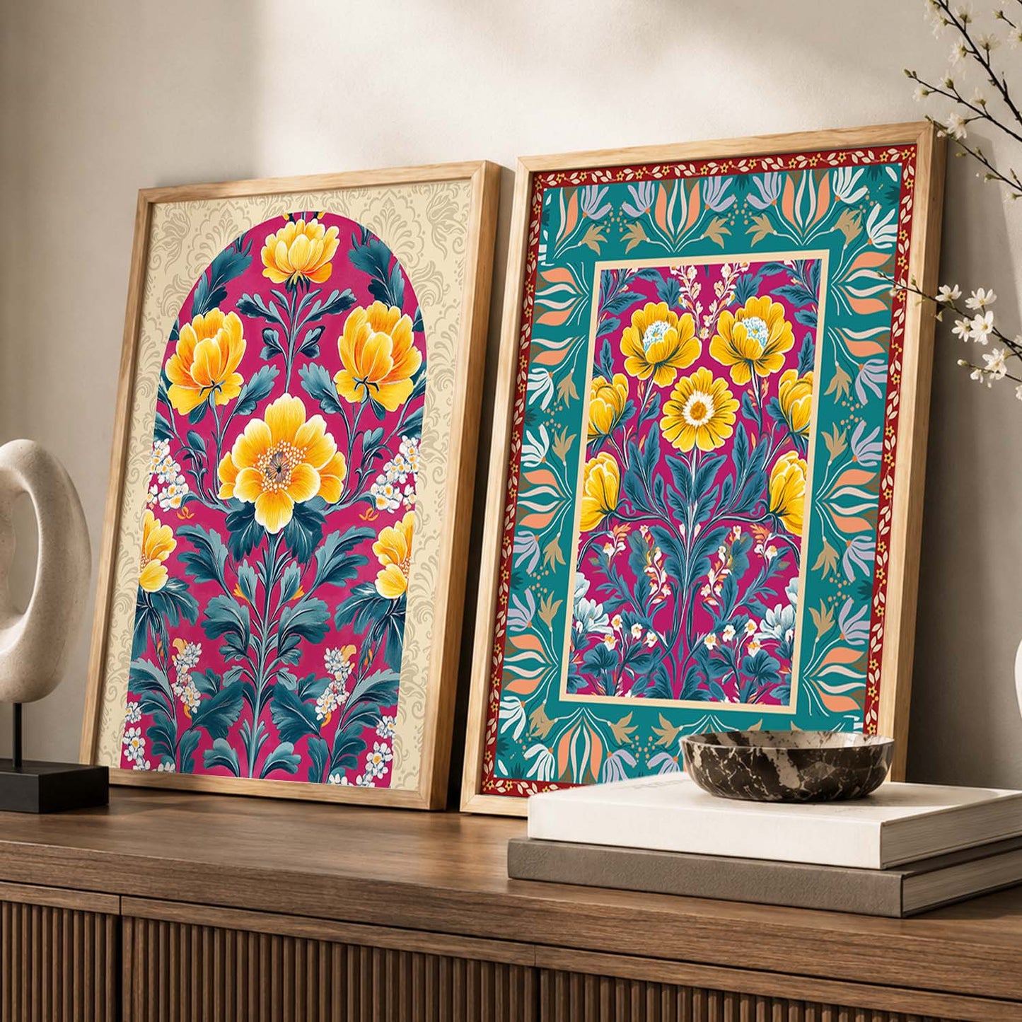 Floral  Wall Print For Living Room Wall Decor