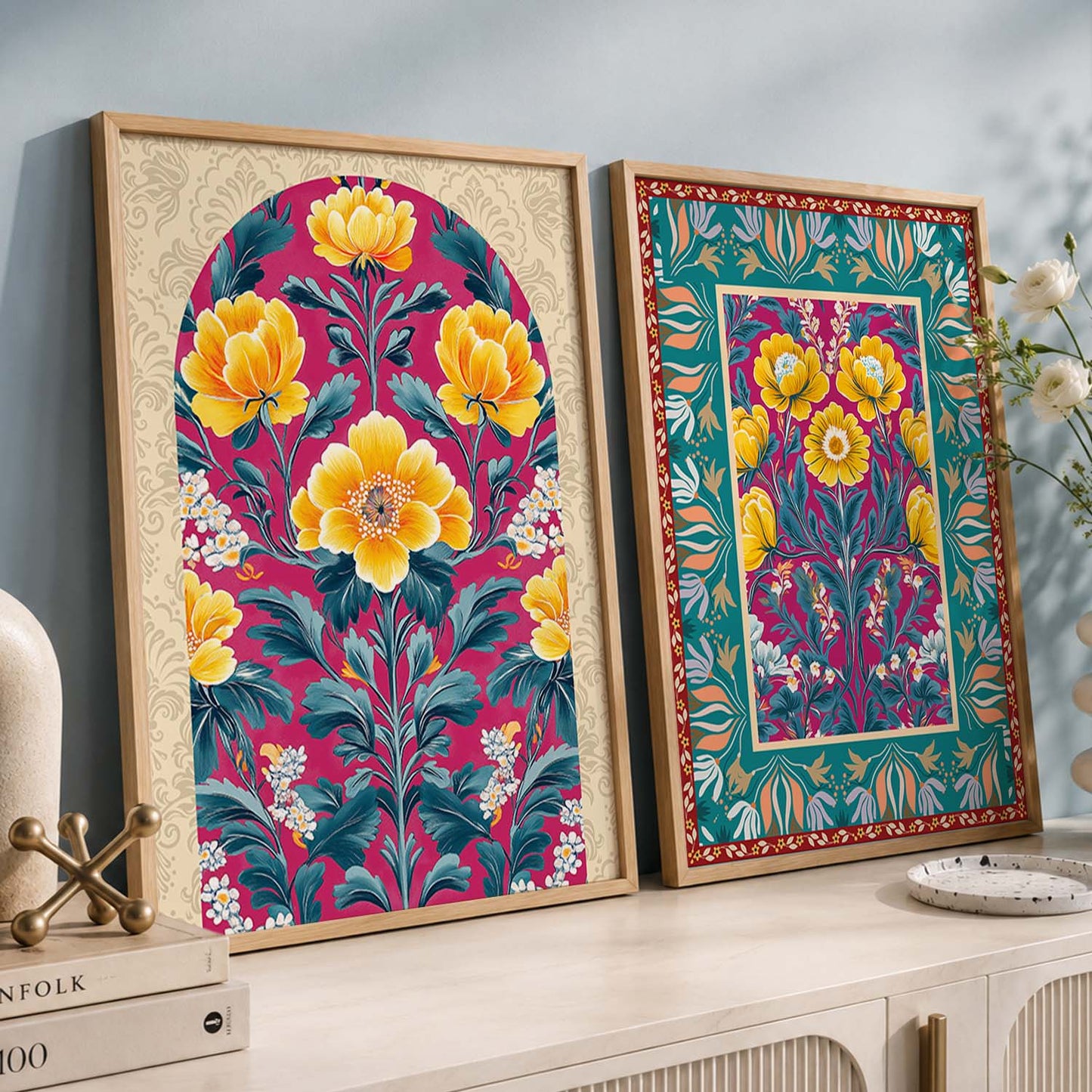 Floral  Wall Print For Living Room Wall Decor