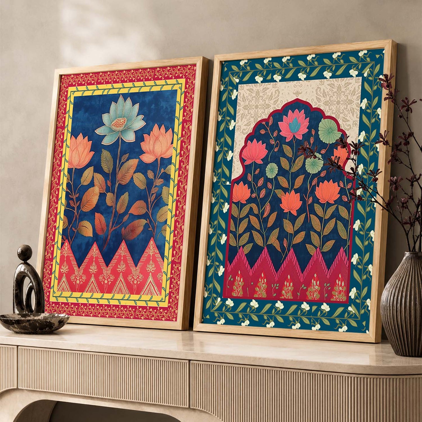 Floral Wall Print For Living Room Wall Decor