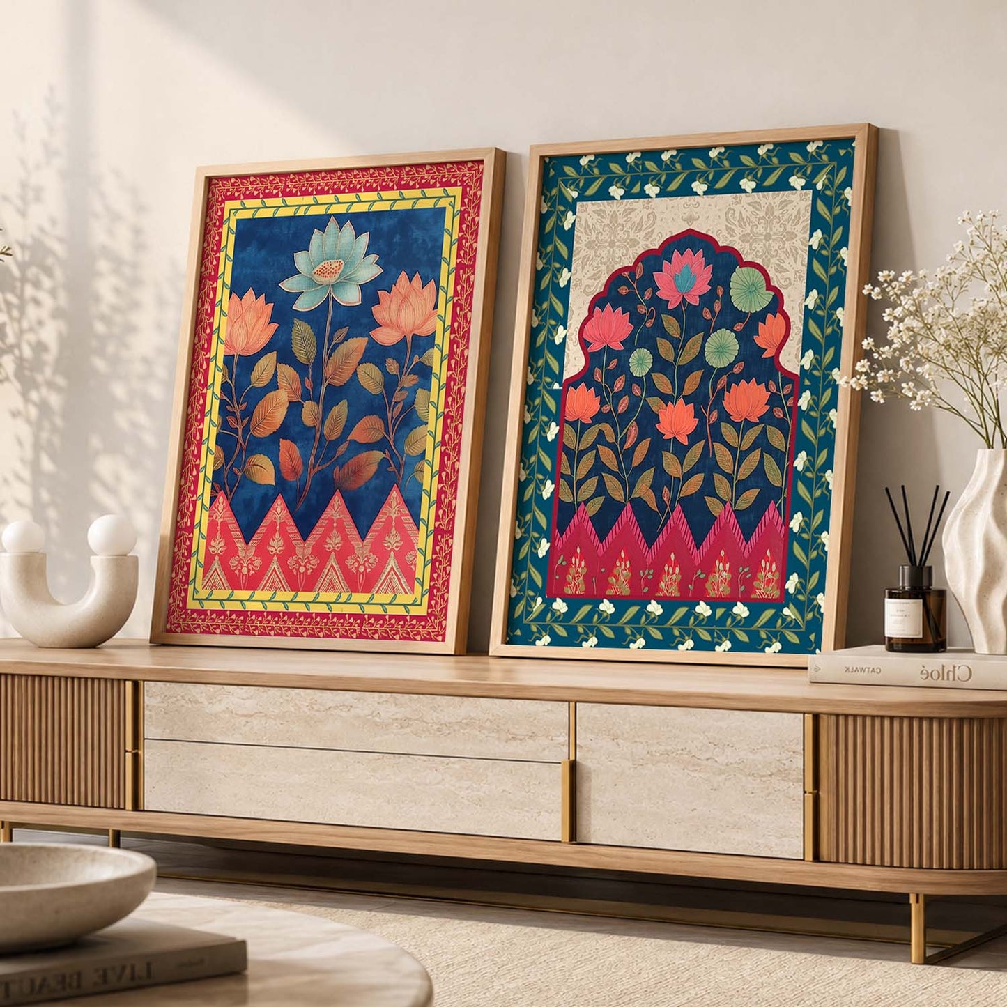 Floral Wall Print For Living Room Wall Decor
