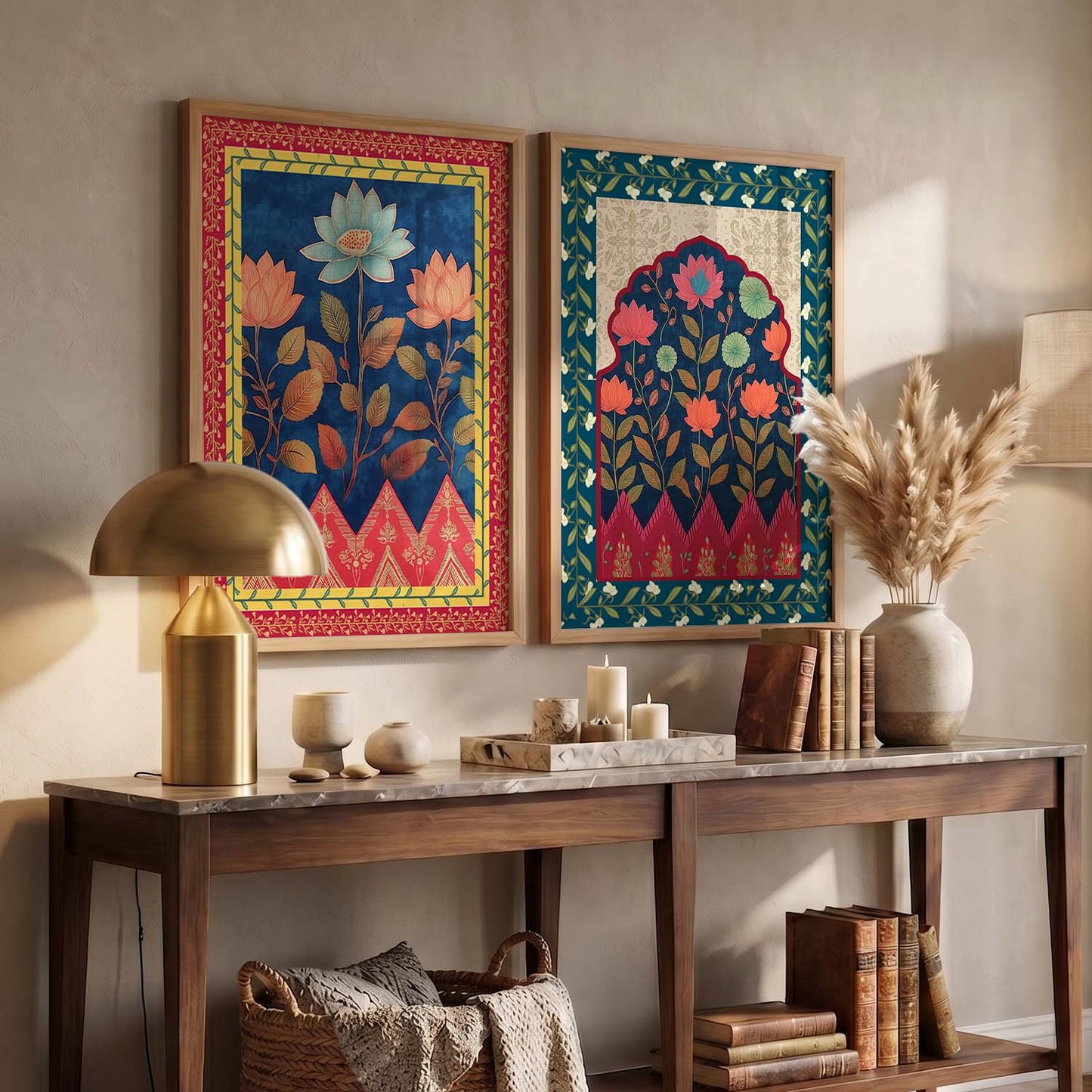 Floral Wall Print For Living Room Wall Decor