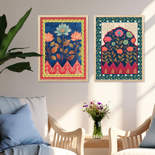 Floral Wall Print For Living Room Wall Decor