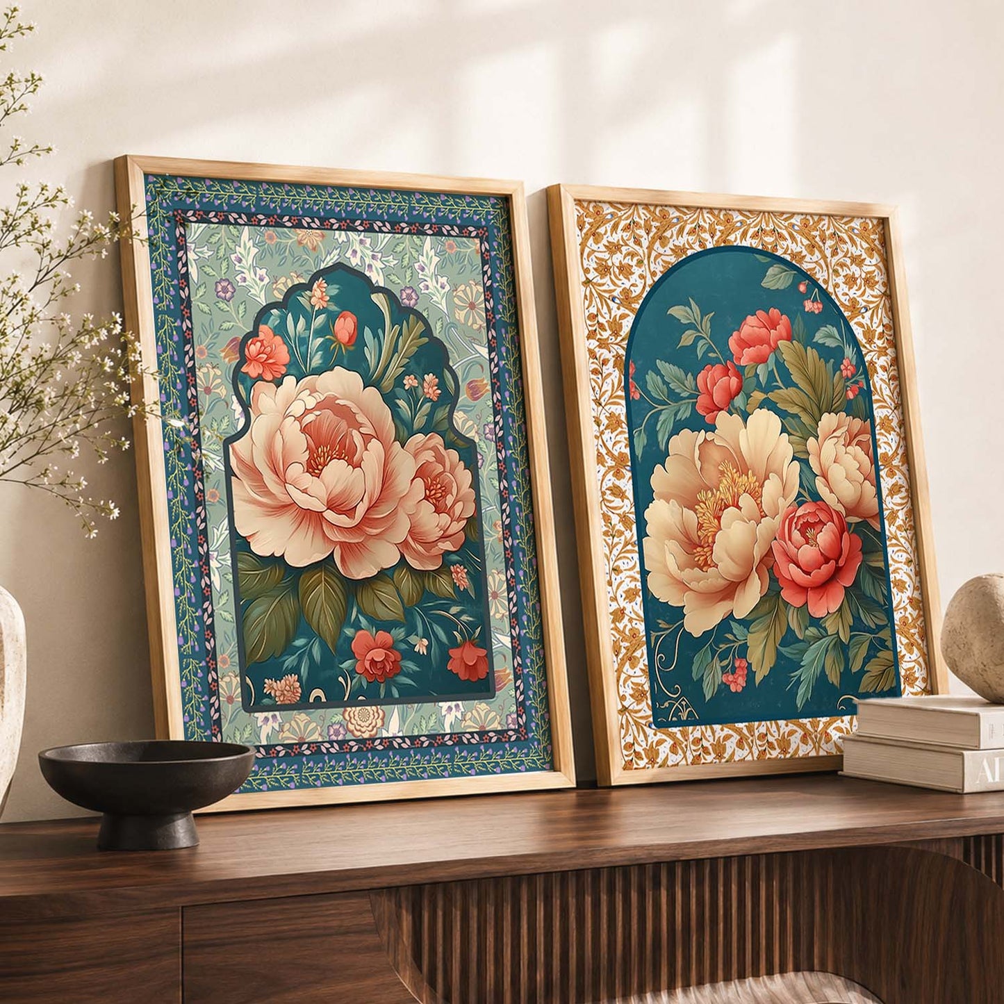 Floral Wall Print For Living Room Wall Decor