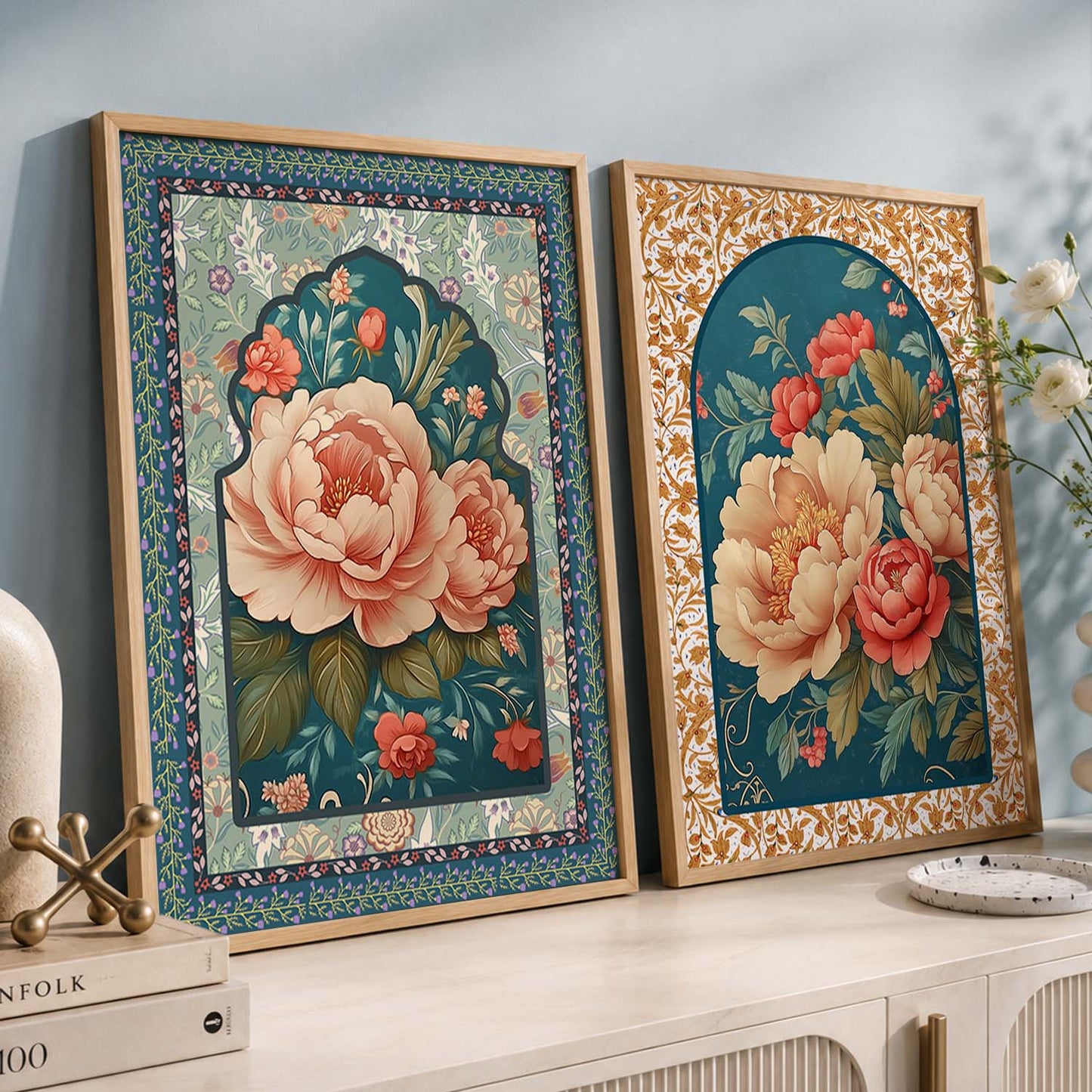 Floral Wall Print For Living Room Wall Decor