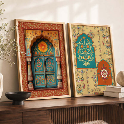 Madhubani  Wall Print For Living Room Wall Decor