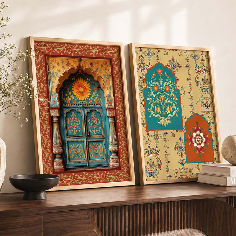 Madhubani  Wall Print For Living Room Wall Decor