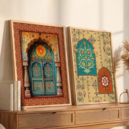 Madhubani  Wall Print For Living Room Wall Decor