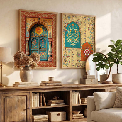 Madhubani  Wall Print For Living Room Wall Decor