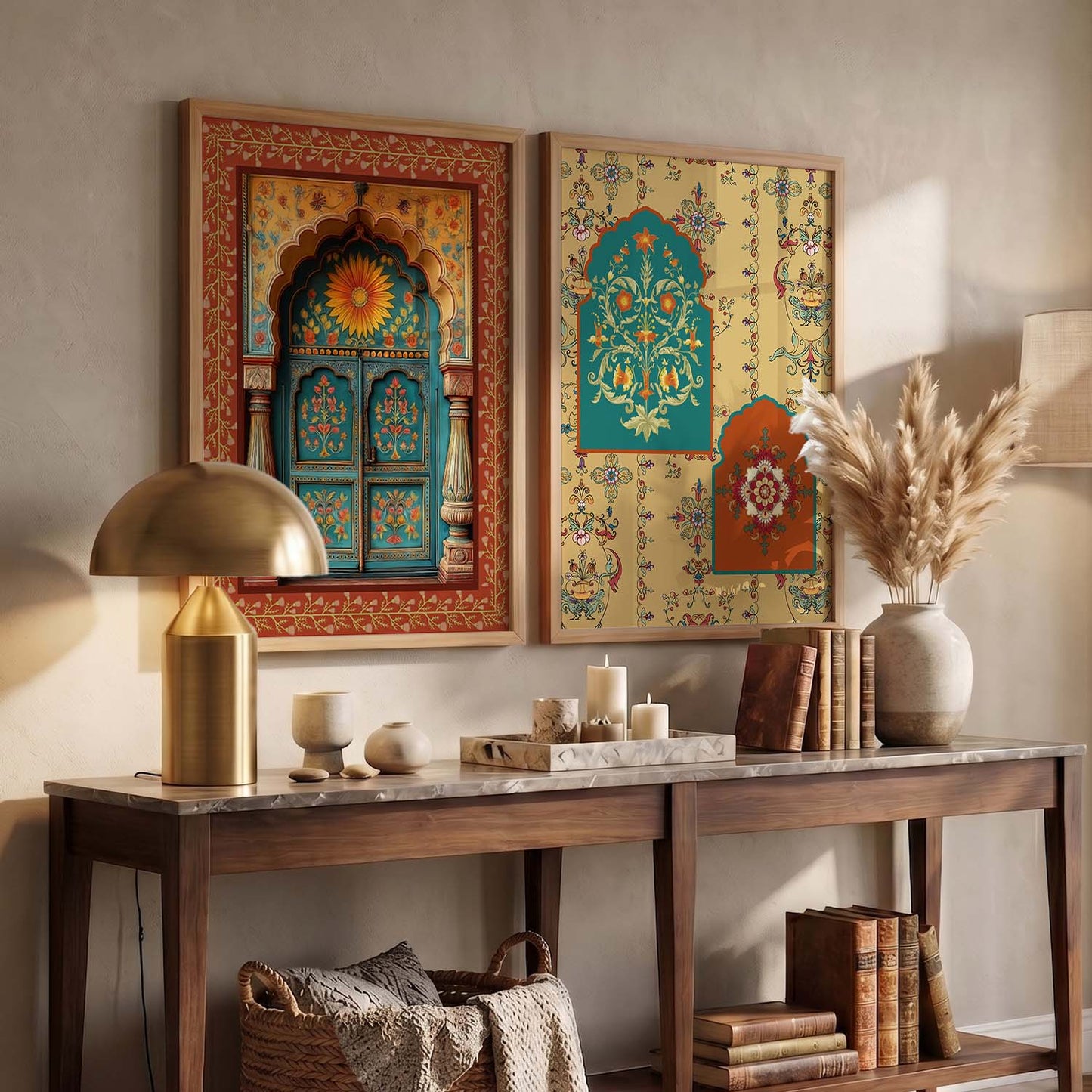 Madhubani  Wall Print For Living Room Wall Decor