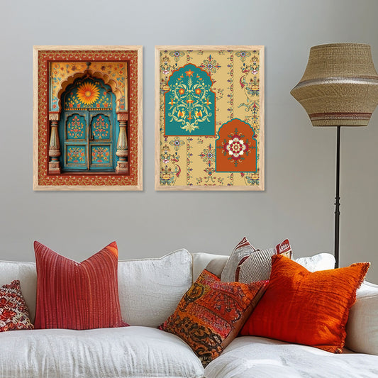 Madhubani  Wall Print For Living Room Wall Decor