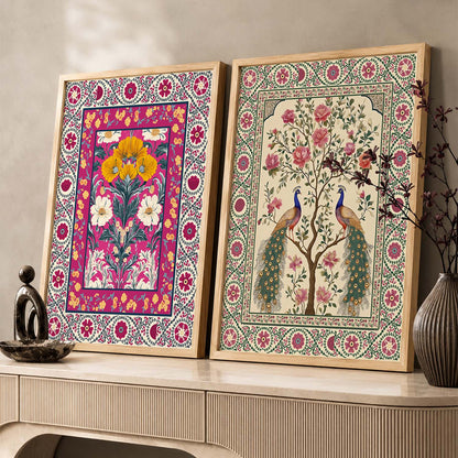 Madhubani  Wall Print For Living Room Wall Decor