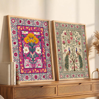 Madhubani  Wall Print For Living Room Wall Decor