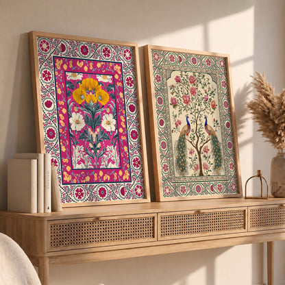 Madhubani  Wall Print For Living Room Wall Decor