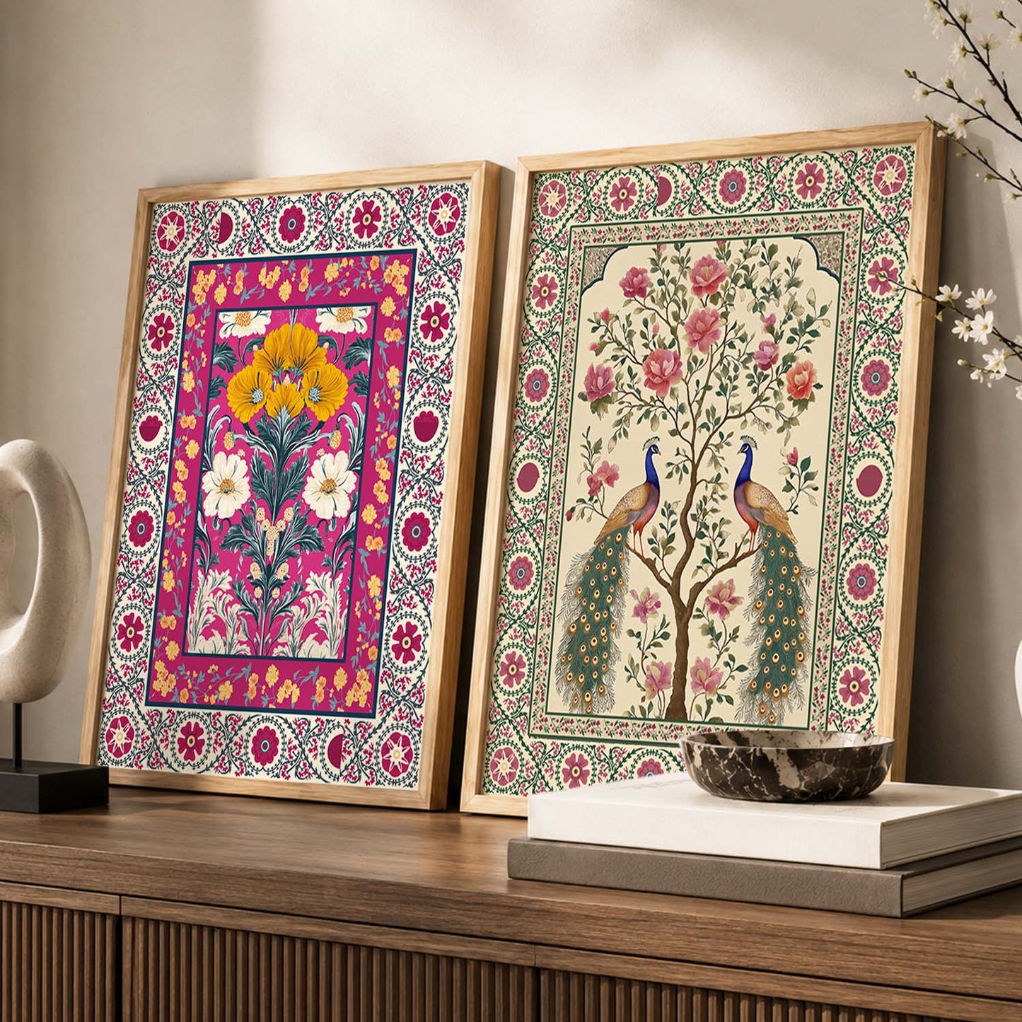 Madhubani  Wall Print For Living Room Wall Decor