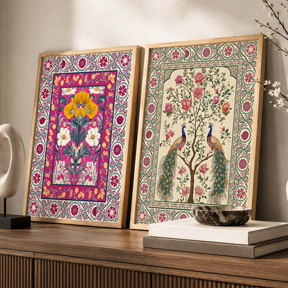 Madhubani  Wall Print For Living Room Wall Decor
