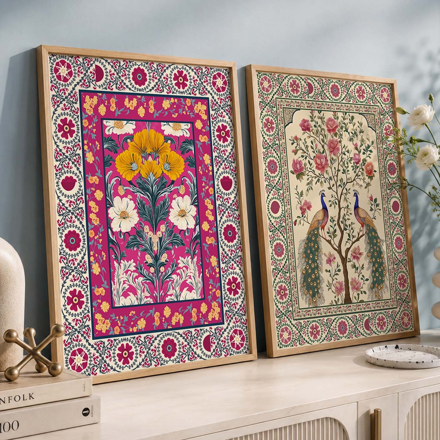 Madhubani  Wall Print For Living Room Wall Decor