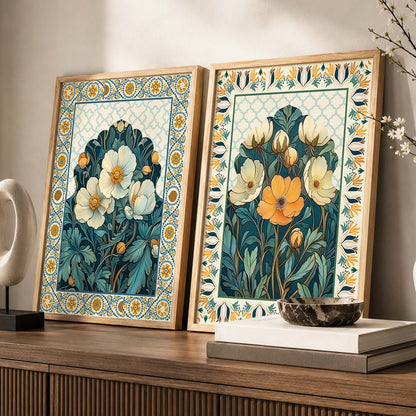 Floral Wall Print For Living Room Wall Decor