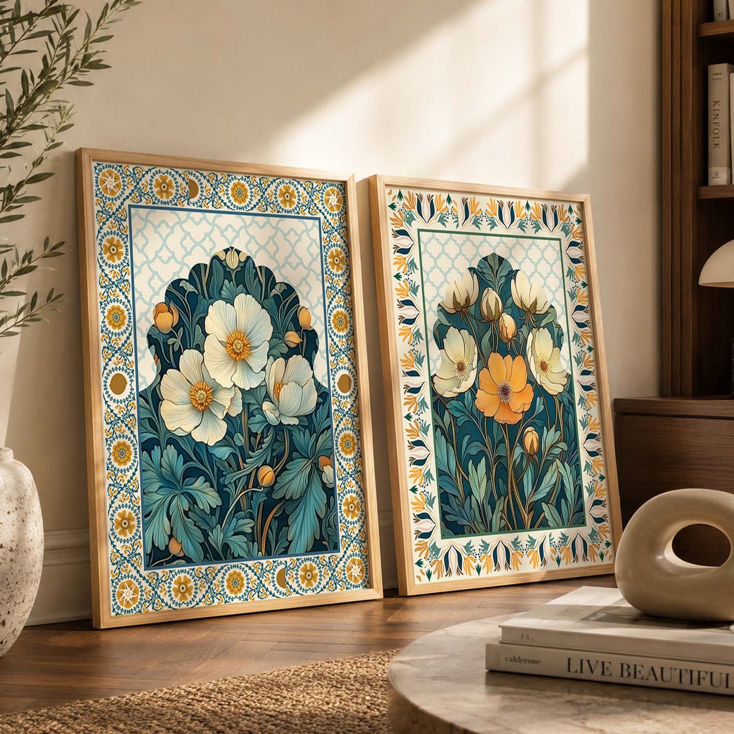 Floral Wall Print For Living Room Wall Decor