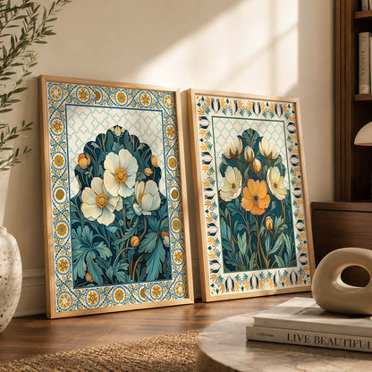 Floral Wall Print For Living Room Wall Decor