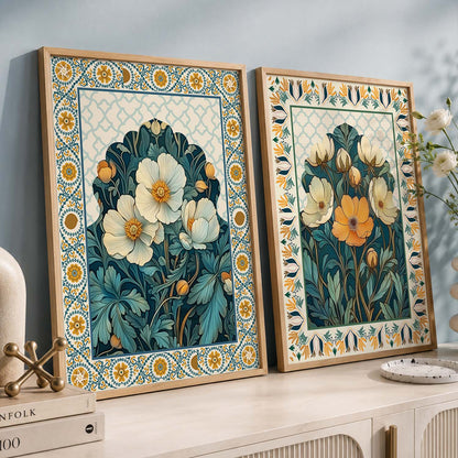 Floral Wall Print For Living Room Wall Decor