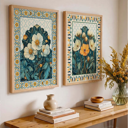 Floral Wall Print For Living Room Wall Decor