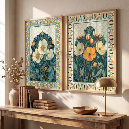 Floral Wall Print For Living Room Wall Decor