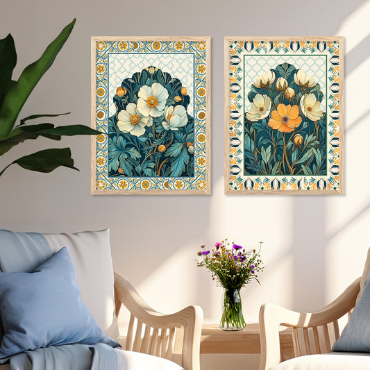Floral Wall Print For Living Room Wall Decor