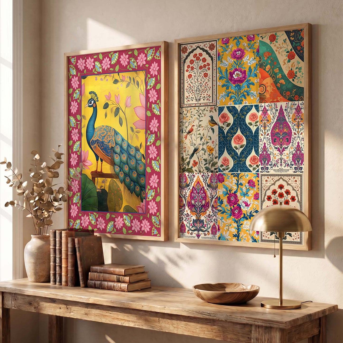 Madhubani  Wall Print For Living Room Wall Decor