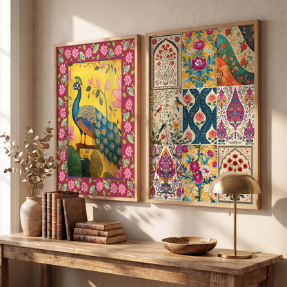 Madhubani  Wall Print For Living Room Wall Decor