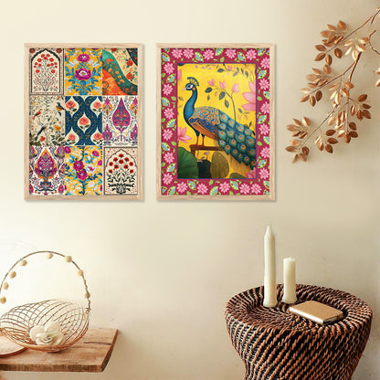 Madhubani  Wall Print For Living Room Wall Decor