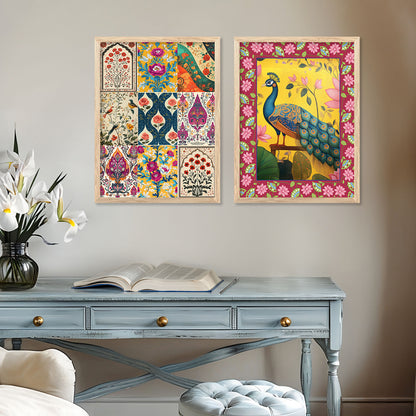 Madhubani  Wall Print For Living Room Wall Decor