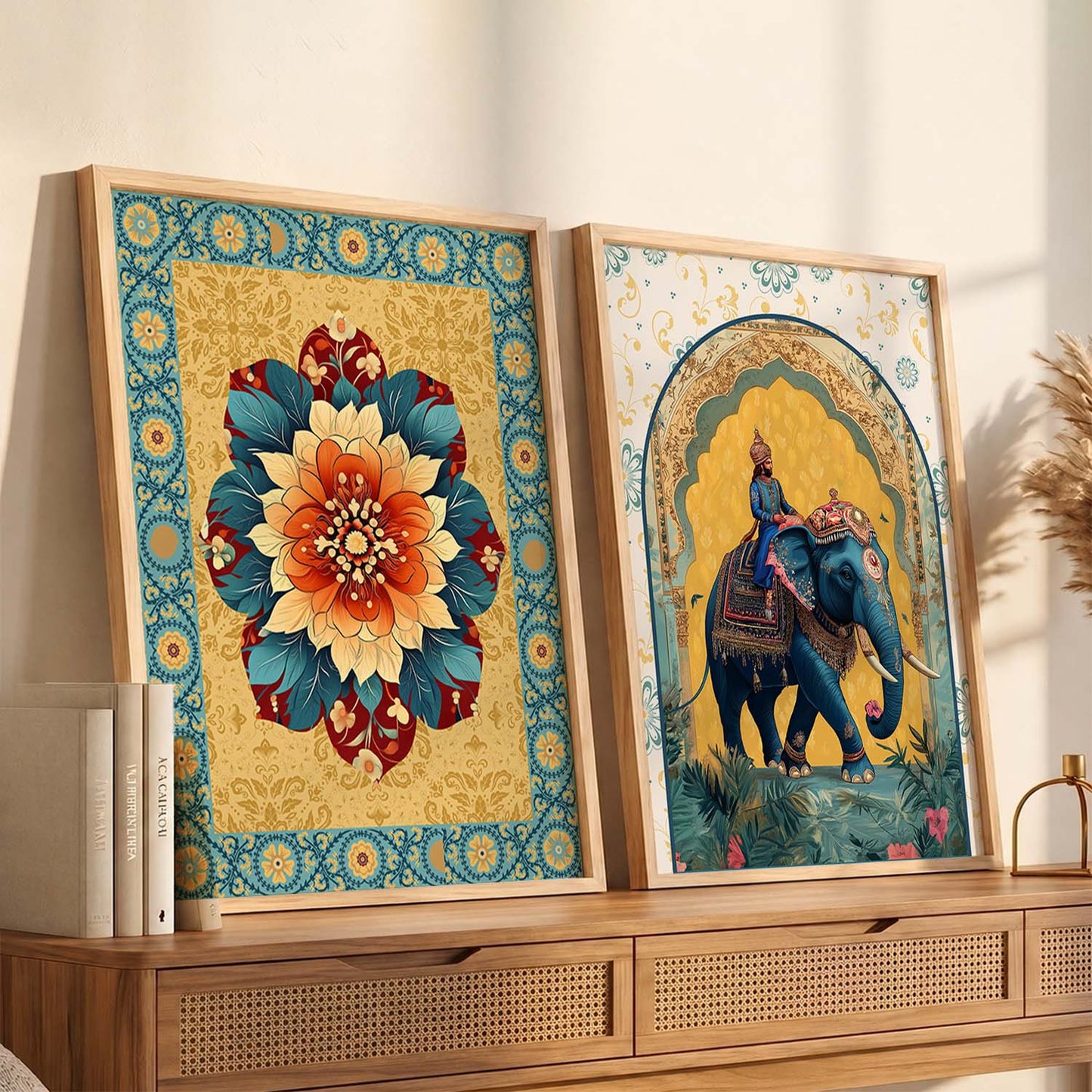 Madhubani Wall Print For Living Room Wall Decor