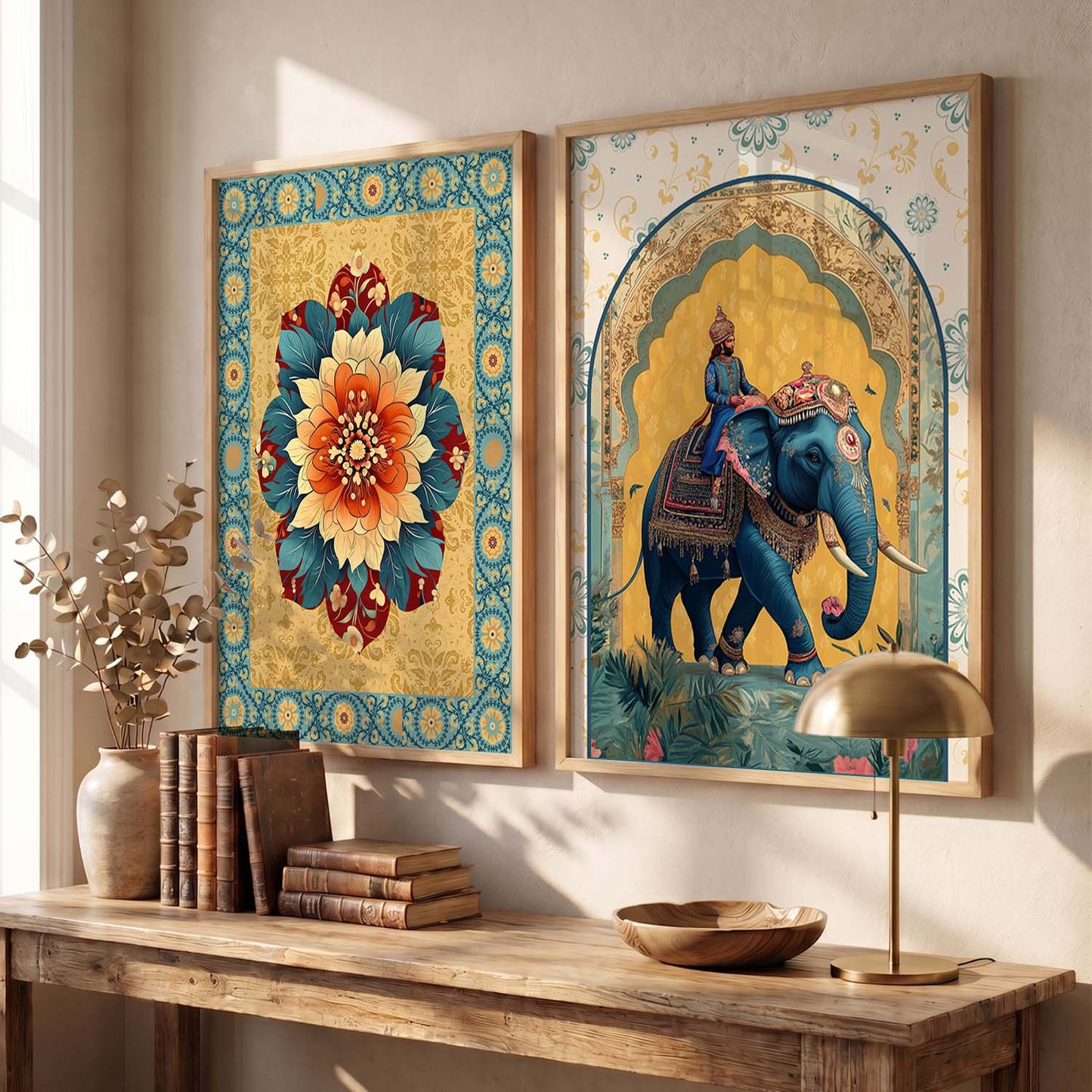 Madhubani Wall Print For Living Room Wall Decor