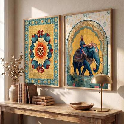 Madhubani Wall Print For Living Room Wall Decor