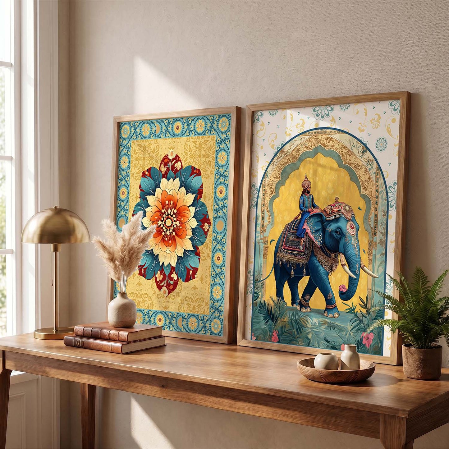 Madhubani Wall Print For Living Room Wall Decor