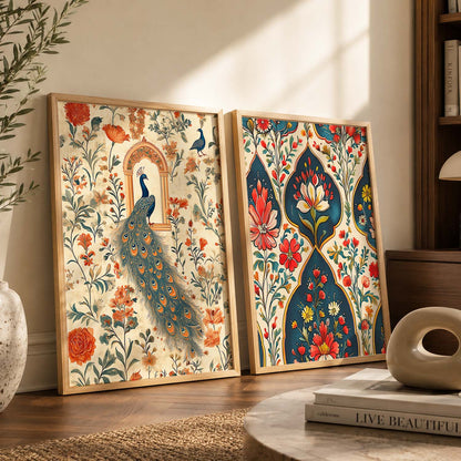 Madhubani Wall Print For Living Room Wall Decor