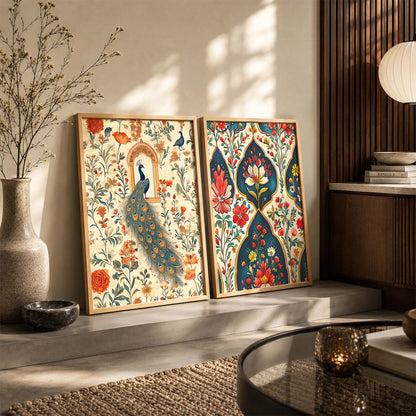 Madhubani Wall Print For Living Room Wall Decor