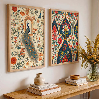Madhubani Wall Print For Living Room Wall Decor
