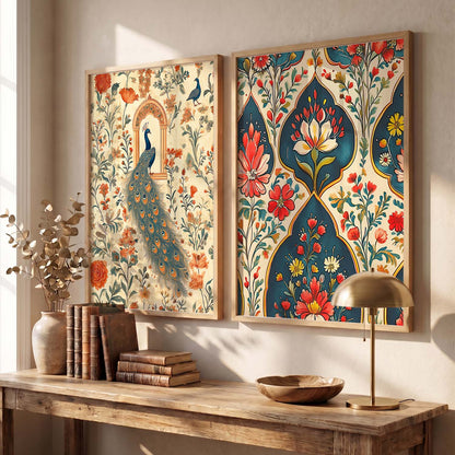 Madhubani Wall Print For Living Room Wall Decor