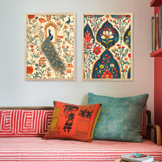 Madhubani Wall Print For Living Room Wall Decor
