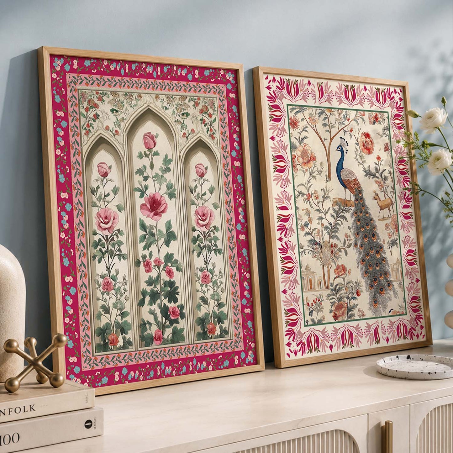 Madhubani  Wall Print For Living Room Wall Decor
