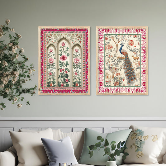 Madhubani  Wall Print For Living Room Wall Decor