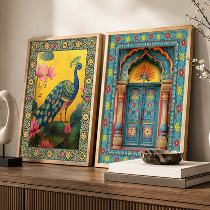Madhubani  Wall Print For Living Room Wall Decor